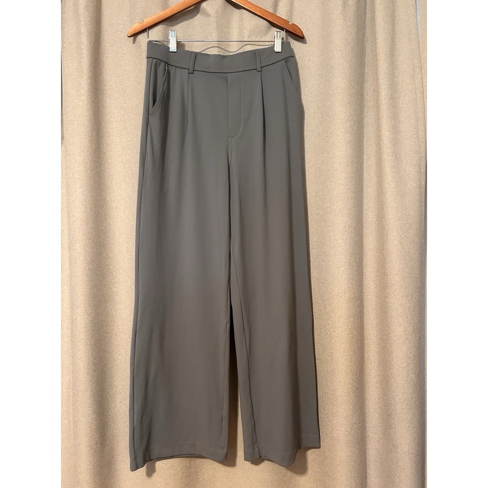 NWT Halara Flex DayStretch High Waisted Straight Leg Work Pants Silent Storm M - Picture 2 of 9